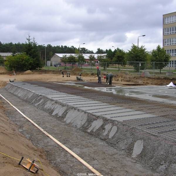 Blick auf das Fundament des Lehrsaalgebäudes © 2006 Betrieb für Bau und LiegenschaftenMecklenburg-Vorpommern
