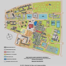 Masterplan mit Standort des neuen Forschungsgebäudes © 2012 Betrieb für Bau und Liegenschaften Mecklenburg-Vorpommern