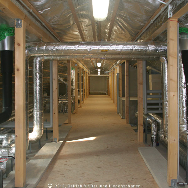 viel Technik im Dachgeschoss © 2013 Betrieb für Bau und Liegenschaften Mecklenburg-Vorpommern