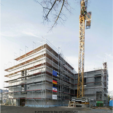 Ansicht von der Hofseite, wo sich der zukünftige Haupteingang befinden wird. © 2014 Betrieb für Bau und Liegenschaften Mecklenburg-Vorpommern