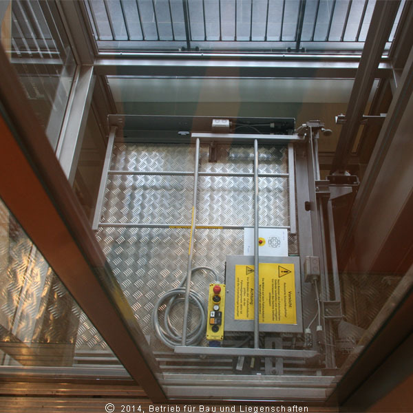 So sieht es oberhalb des Fahrstuhls aus. © 2014 Betrieb für Bau und Liegenschaften Mecklenburg-Vorpommern
