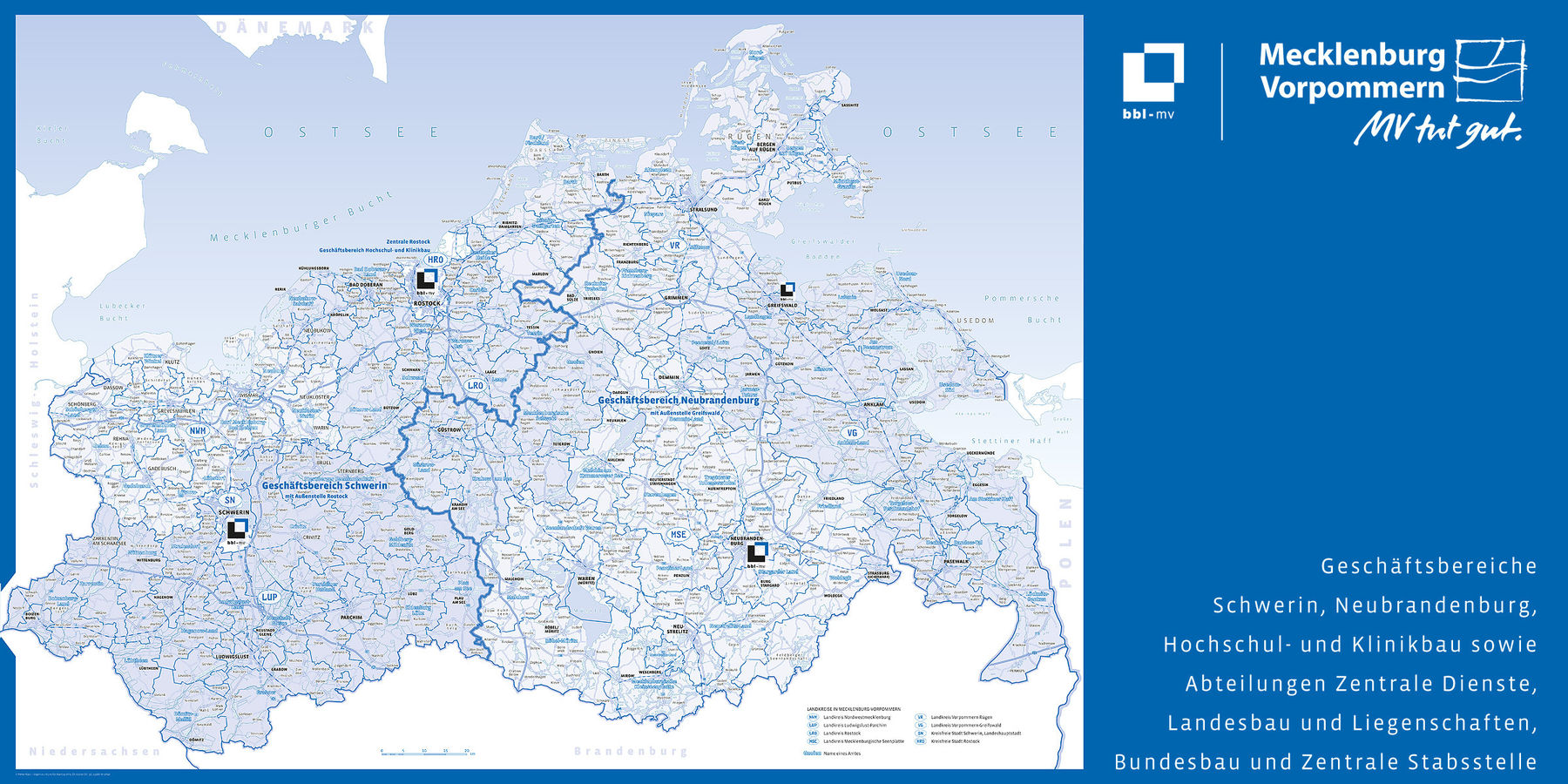 bbl-mv - Zuständigkeitskarte, Stand 24. Februar 2016 © 2014 Kartografie Kast, Schwerin