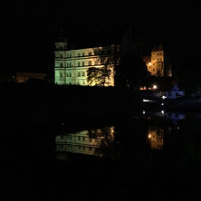 Schloss Güstrow by night! Um den Ginkgo wurde es Mitte Juni 2016 ebenfalls dunkel. © 2016 Betrieb für Bau und Liegenschaften Mecklenburg-Vorpommern