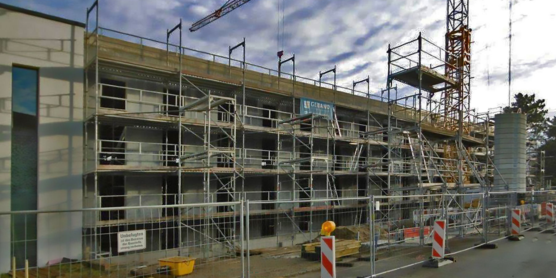 Für 6,1 Millionen Euro entsteht der Bauteil II der Forschungshalle an der Universität Rostock. © 2019 Heike Wehrle, Staatliches Bau- und Liegenschaftsamt Rostock