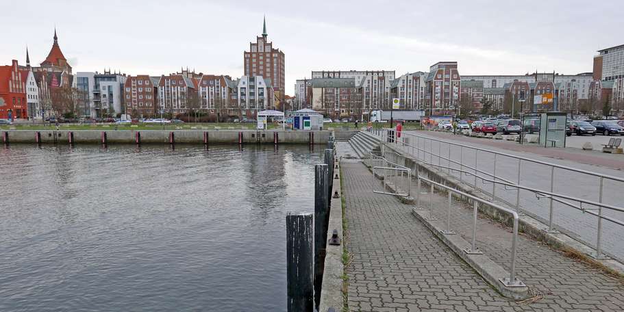 Blick Richtung Süden auf die Rostocker Skyline. © 2021 SBL Rostock