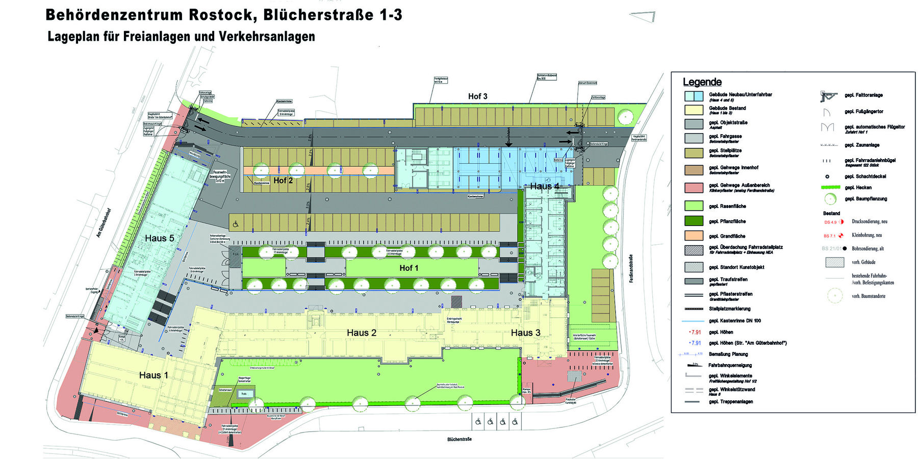 Lageplan Freianlagen und Verkehrsanlagen © 2021 Ingenieurbüro KULTA GmbH, Güstrow