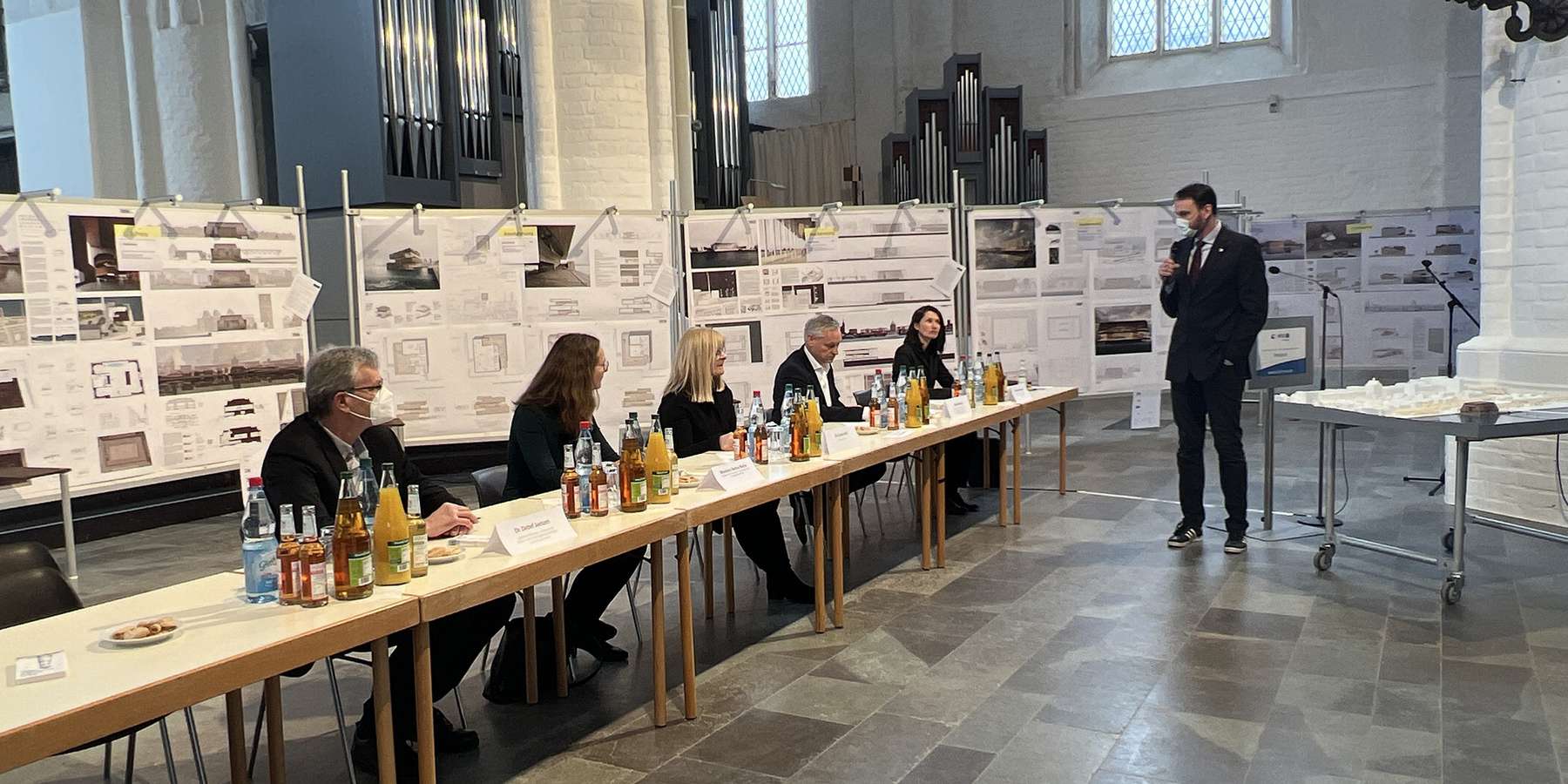 Das Ergebnis des Wettbewerbs für den Neubau des Archäologischen Landesmuseums Rostock wurde heute am 16. Februar 2022 vorgestellt. © 2022 Christian Hoffmann, FM M-V
