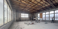 Umbauarbeiten im Haus 1 im zukünftigen großen Beratungsraum © 2022 Christian Hoffmann (Finanzministerium MV / SBL-MV)