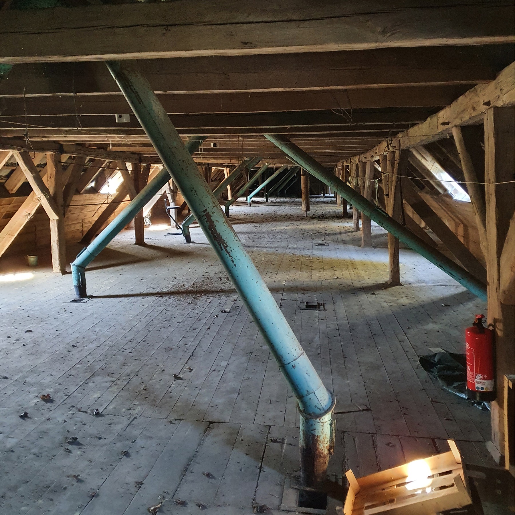 Speicher - Dachgeschoss mit ehemaliger Getreidetrocknung © 2022 SBL Greifswald