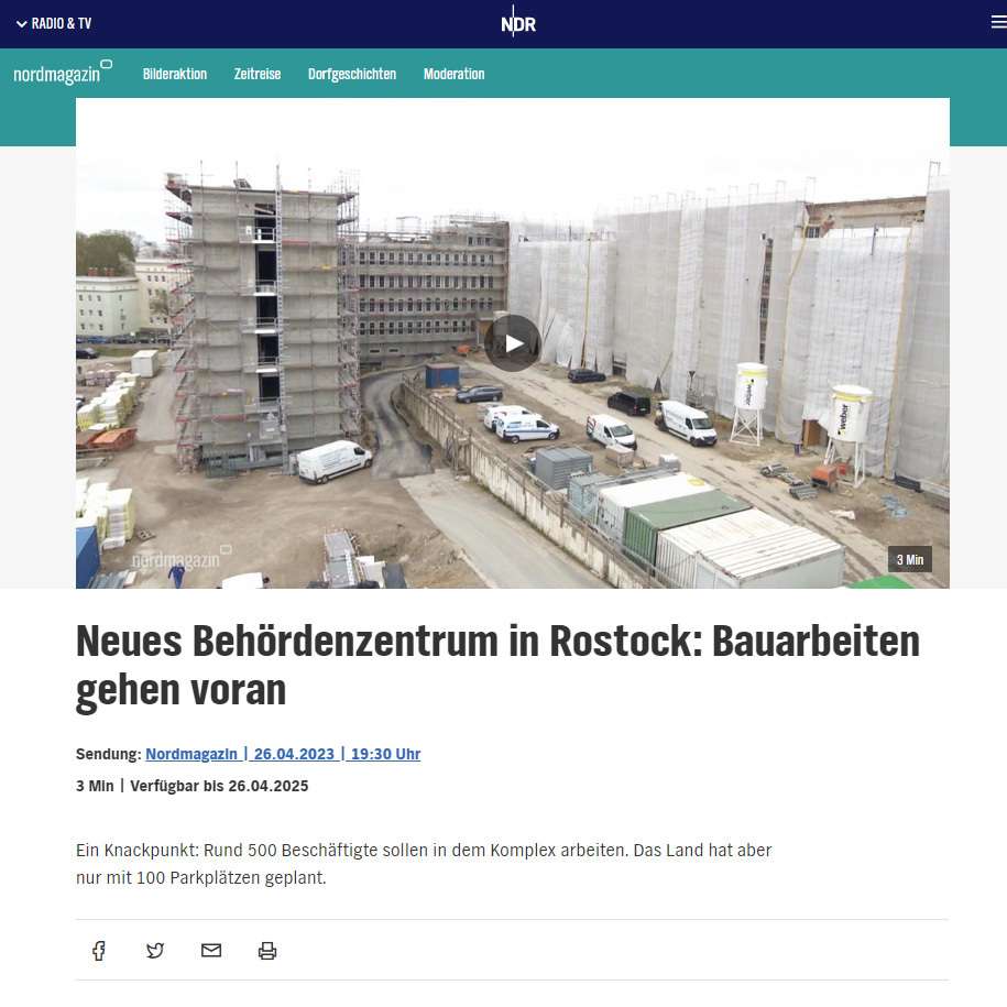 Screenshot Internetseite NDR © 2023 Norddeutscher Rundfunk (NDR)