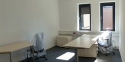 Blick in ein Büro mit erster, noch nicht kompletter Ausstattung © 2023 SBL Greifswald
