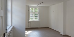 Blick in einen zukünftigen Arbeitsraum im Erdgeschoss © 2023 SBL Greifswald
