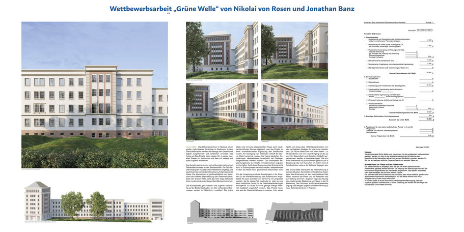 Wettbewerbsarbeit  Grüne Welle  von Nikolai von Rosen und Jonathan Banz © 2023 SBL Neubrandenburg