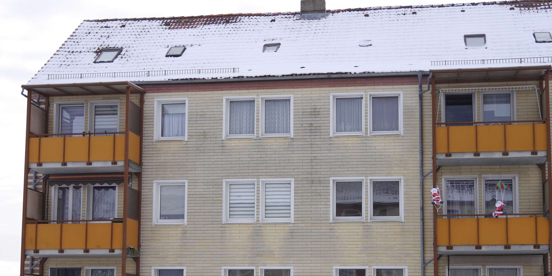 Rückansicht mit Lage der Eigentumswohnung © 2024 sbl-mv / Finanzministerium MV