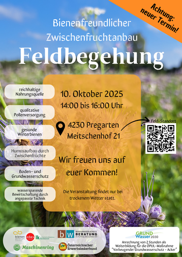 Einladung zur Feldbegehung "Bienenfreundlicher Zwischenfruchtversuch" am 10.10.2025 in Pregarten.png
