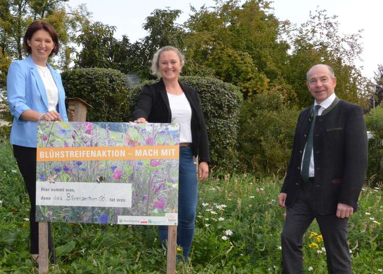 LandwirtschaftskammerPräsidentin LAbg. Michaela Langer-Weninger, Bienenzentrum OberösterreichLeiterin Dr. Petra Haslgrübler und Agrar-Landesrat Max Hiegelsberger .jpg