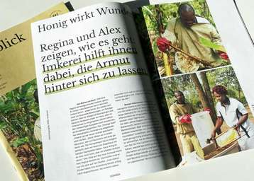 Sei so frei Zeitschrift Weltblick mit dem Schwerpunkt "Imkerei in Uganda" - mit dabei das Bienenzenrum OÖ.jpg Sei so frei Zeitschrift Weltblick mit dem Schwerpunkt "Imkerei in Uganda" - mit dabei das Bienenzenrum OÖ.jpg