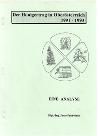 Der Honigrtrag in Oberösterreich 1991-1993 Titelseite