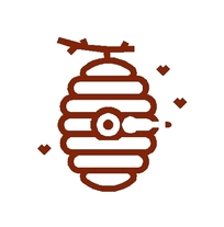 Das Bienenkorb-Symbol zeigt die Lage des Bienenstandes Das Bienenkorb-Symbol zeigt die Lage des Bienenstandes