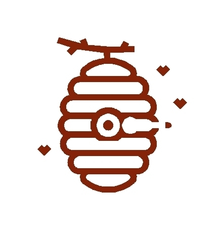 Das Bienenkorb-Symbol zeigt die Lage des Bienenstandes Das Bienenkorb-Symbol zeigt die Lage des Bienenstandes