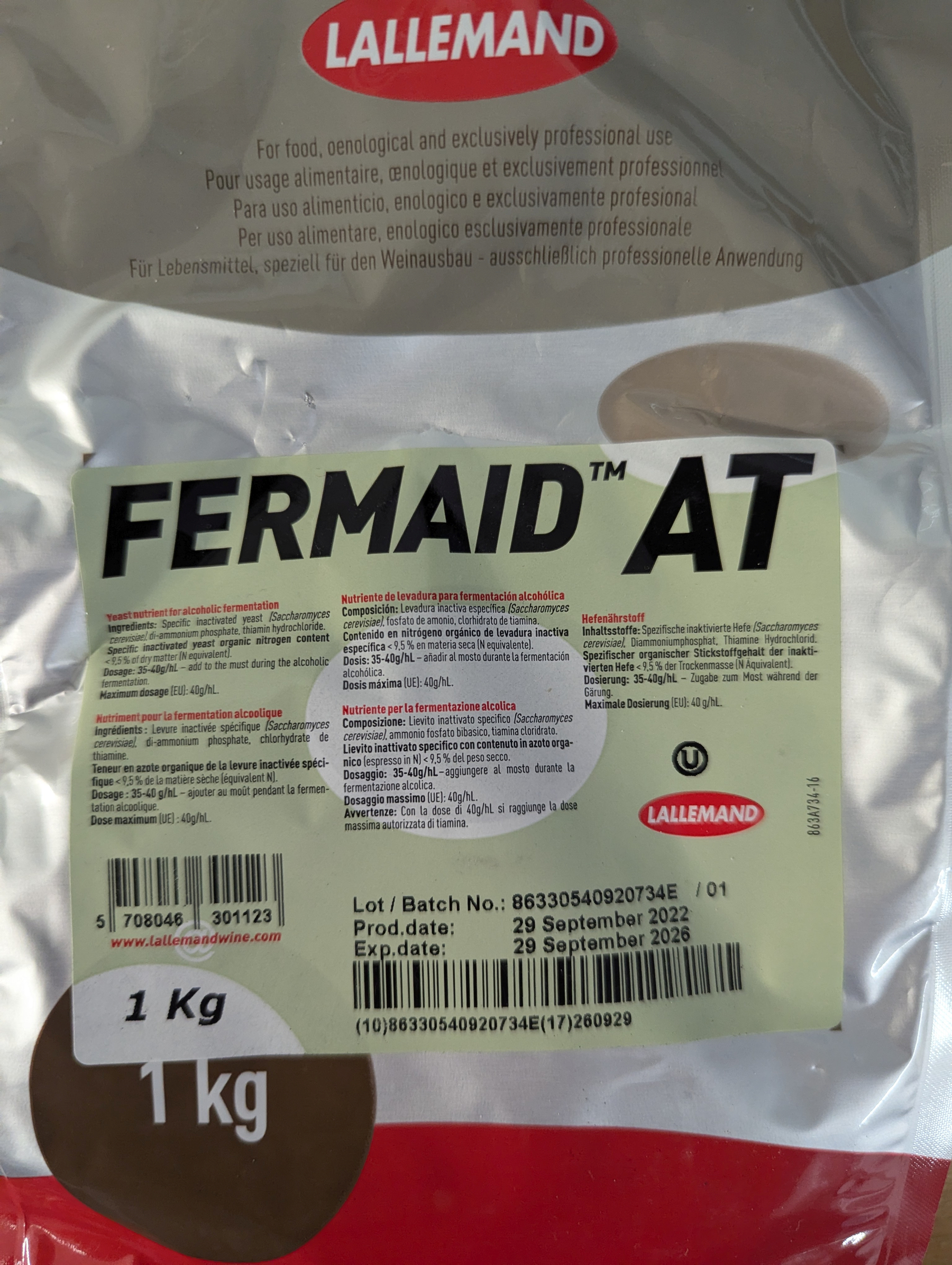 Hefenährstof Fermaid AT