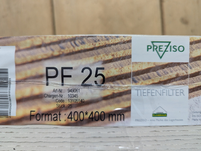 Filterschichten Preziso PF25 (original verpackt)