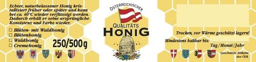 Kennzeichnungshinweise Honig
