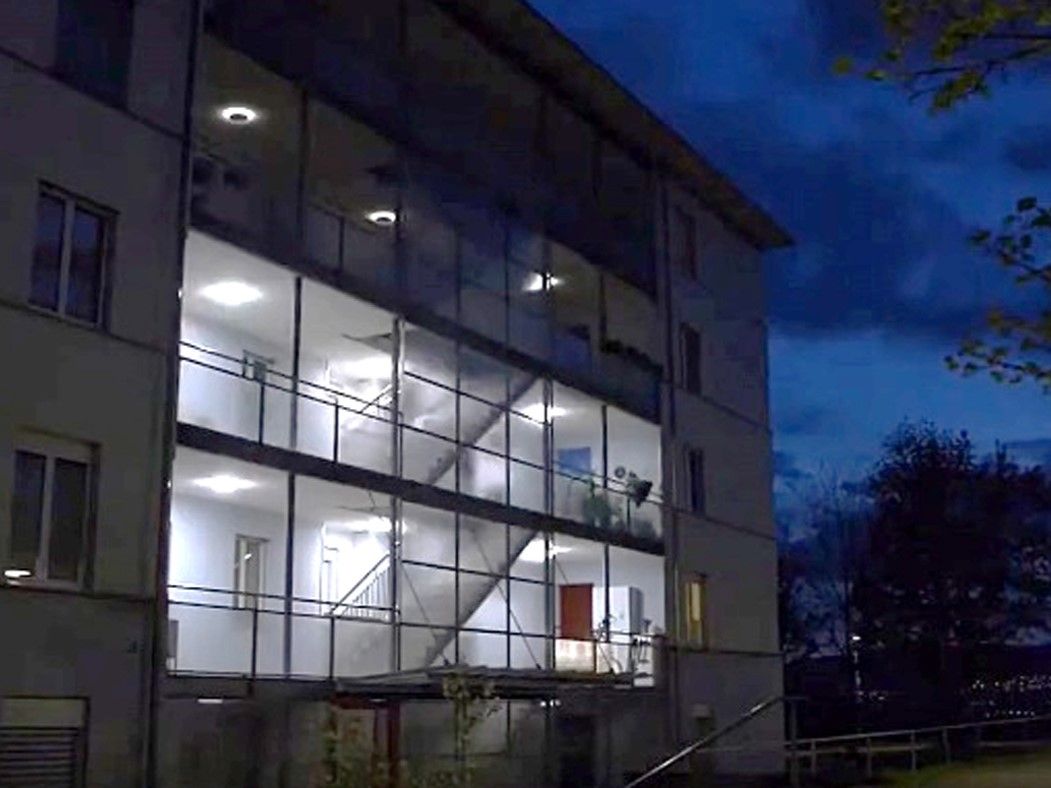 © STEINEL / Wohnanlage Rütihof/ Zürich – Intelligente Lichtsteuerung mit Schwarmintelligenz