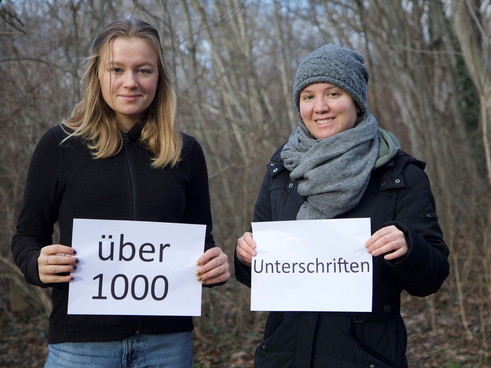 © SG/ Die Initiatorinnen Lina Koppensteiner und Sophie Gatschnegg.freuen sich über bereits 1000 Unterschriften