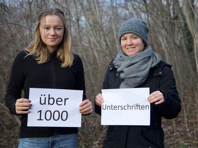 © SG/ Die Initiatorinnen Lina Koppensteiner und Sophie Gatschnegg.freuen sich über bereits 1000 Unterschriften