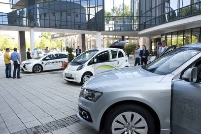 © Universität Ulm – Vor der Türe konnte man E–Mobile testen