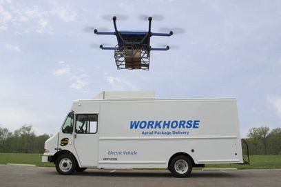© Workhouse / E-LKW und E-Drohne in Kombination
