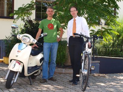 © Michael Sigmund – V.l.n.r.: Mag. Norbert Koller v. Energiepark Bruck/Leitha und Hoteldirektor Thomas Eder
