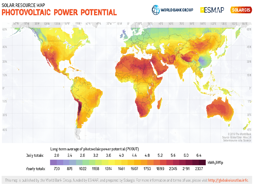 © Solargis; The World Bank