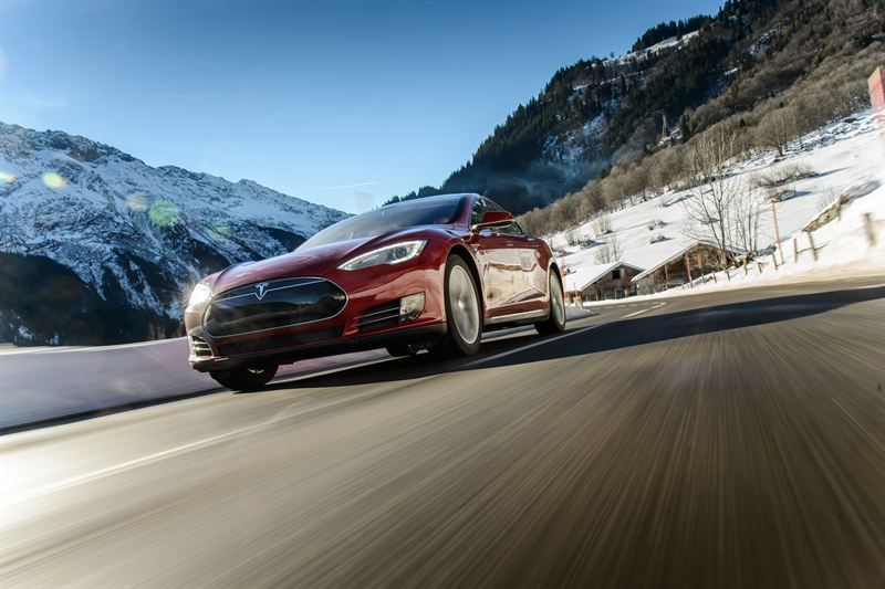© Skelleftea Kraft / tesla Model S in Schweden unterwegs