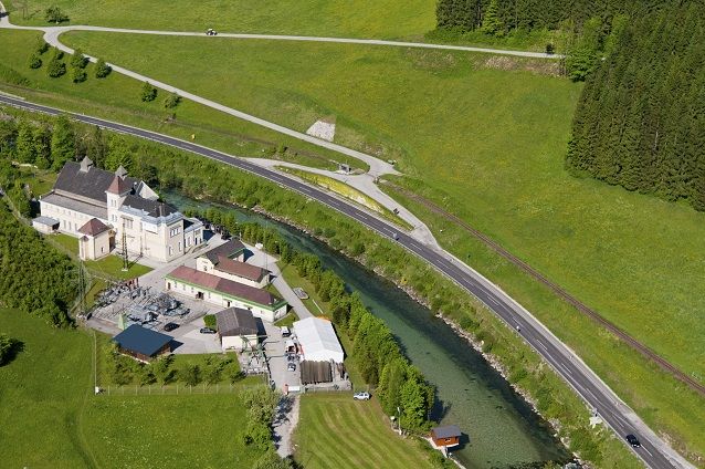 © Markus Haslinger/Wien Energie - Luftbild Wasserkraftwerk Opponitz