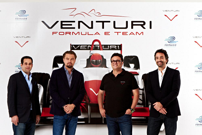 © Fia Formula E/ Bert Hedaya, Leonardo DiCaprio, Gildo Pallanca Pastor und Francesco Costa