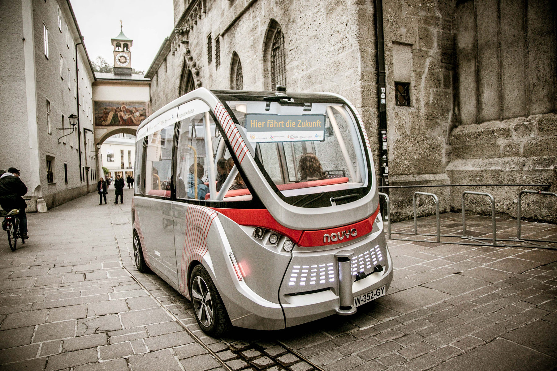 © Salzburg Research- Wildbild / Der selbstfahrende Bus in Salzburg