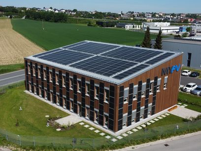 ©  my–PV GmbH / Das innovative Firmengebäude von my–PV