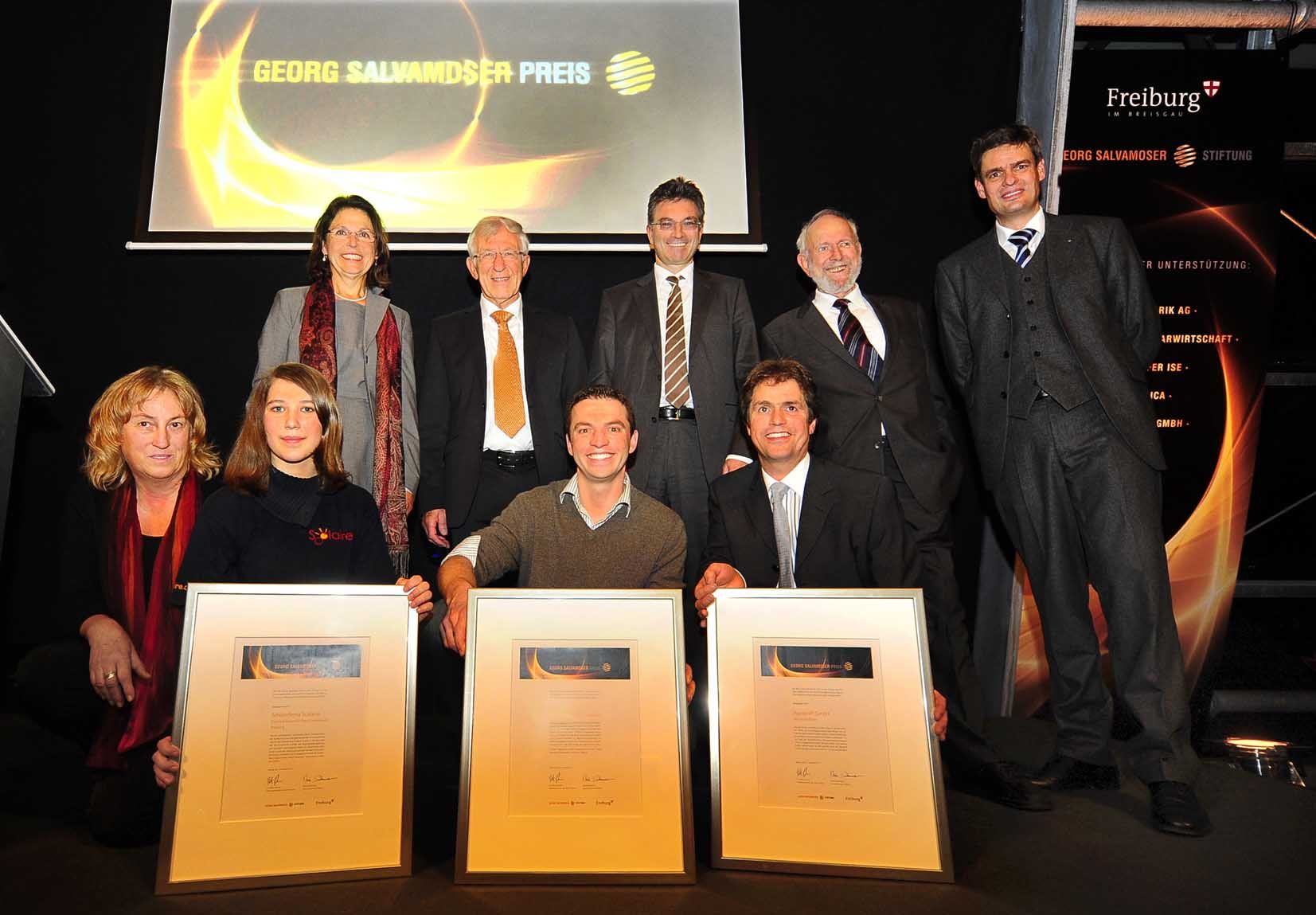 © hint.: M. Salvamoser, F. Alt, OB Salomon, Prof. Weizsäcker, M.  Diestel (Agrokraft). vorn: H.Bayerlander–Thoman (Scolaire), S.Lapp (Scolaire), J. Rösch, M. Klöffel (Agrokraft)