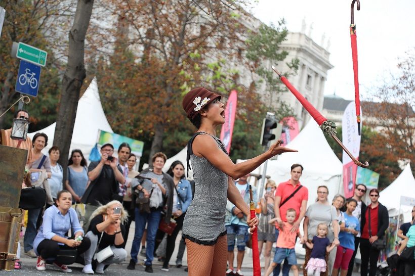© Mobilitaetsagentur Christian Fuerthner / Straßenkünstler eroberten den öffentlichen Raum