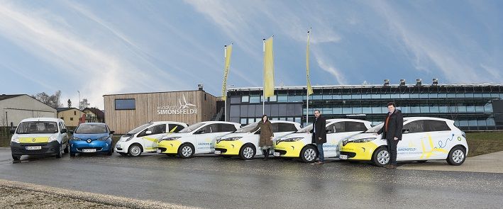 © Windkraft Simonsfeld/ Sieben Elektroautos im Fuhrpark der Windkraft Simonsfeld