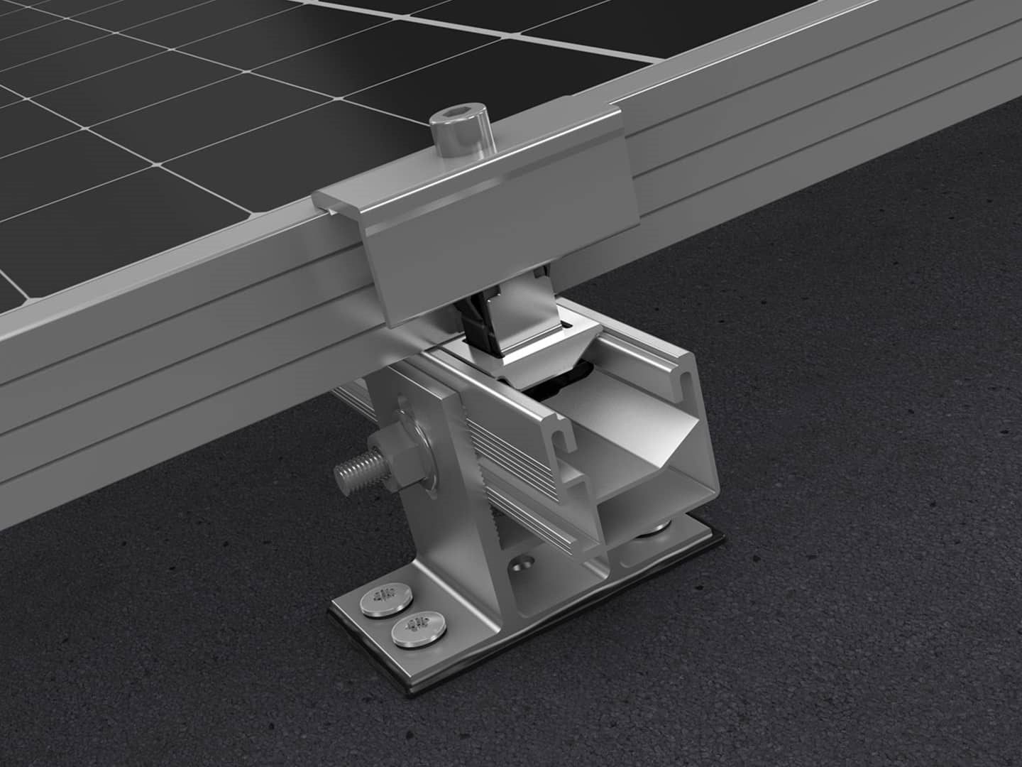© K" Systems/ PV trifft Bitumen: Sichere Befestigung dank K2 SpliceFoot und K2 SingleRail