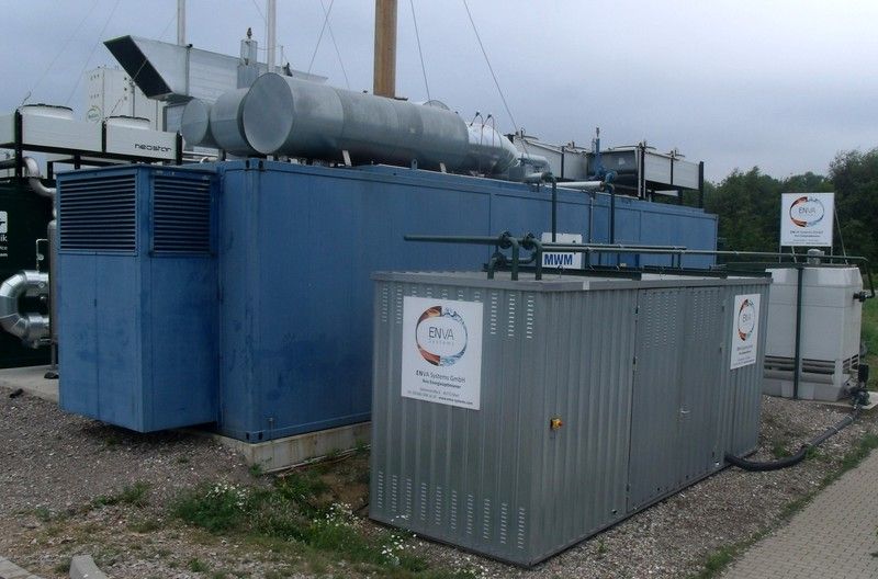 © ENVA Systems GmbH/  Blick auf die Biogasanlage mit angeschlossenem ORC–Modul