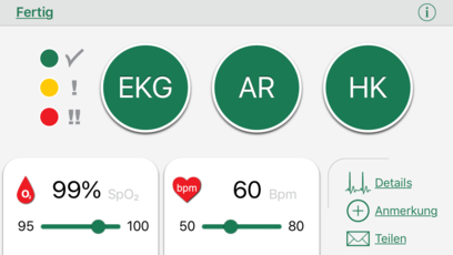 © WIWE-Screenshot / Drei grüne Kreise bedeuten: Alle gemessenen Werte sind in Ordnung