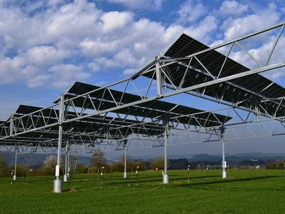 ©  Fraunhofer ISE/ Agri–PV–Pilotanlage in Heggelbach.