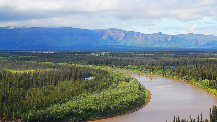 ©  K. Kohnert, GFZ/ Impression vom Mackenzie Delta südlich der Baumgrenze