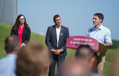 © W.E.B./ Besuch von Justin Trudeau im Windpark