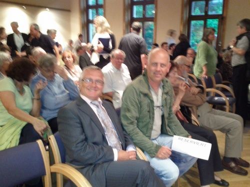 ja © oekonews / vlnr (leider etwas unscharf) Gemeinderat Siegi Lindenmayr (SPÖ) und Christoph Chorherr (GRUENE)