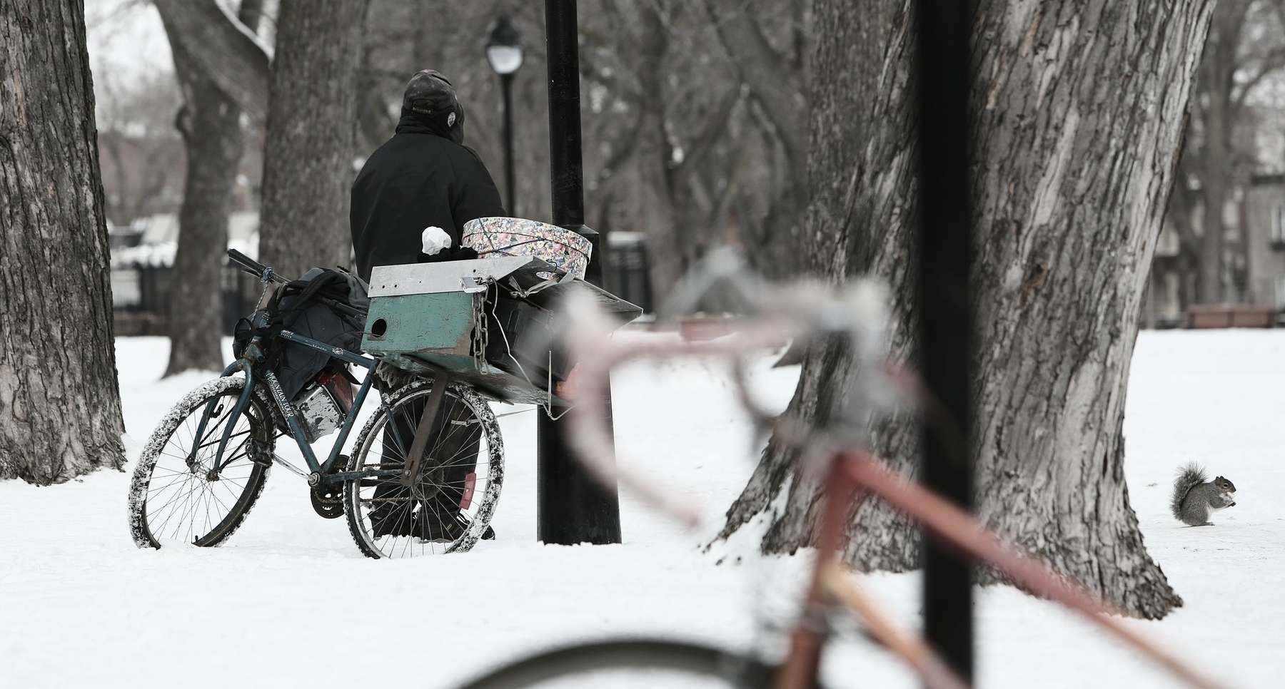Obdachloser im Winter